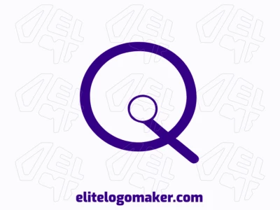 A logo template featuring the letter 'Q' in an initial letter style, designed with clean lines and a modern look for a strong brand identity.