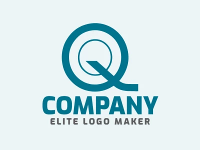 An attractive logo design featuring the letter 'Q' in blue, styled as an elegant initial letter for impactful branding.