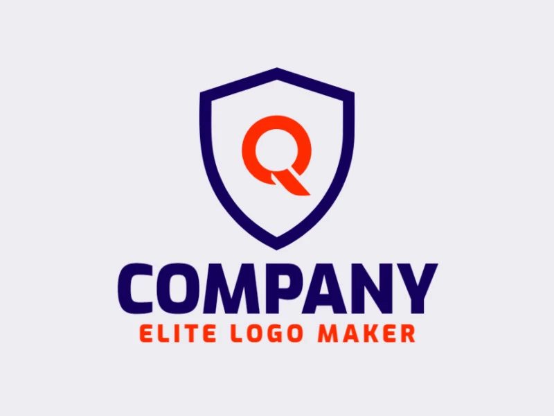 The simple logo features the letter 'Q' inside a shield, delivering an excellent design with a straightforward and impactful visual.