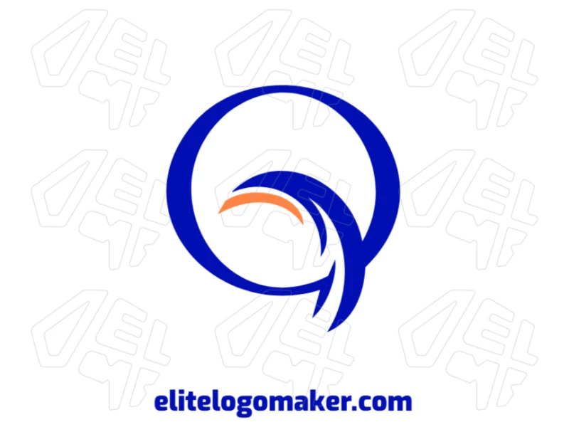 A minimalist design featuring the letter "Q" with abstract details, offering a creative and unique logo concept.