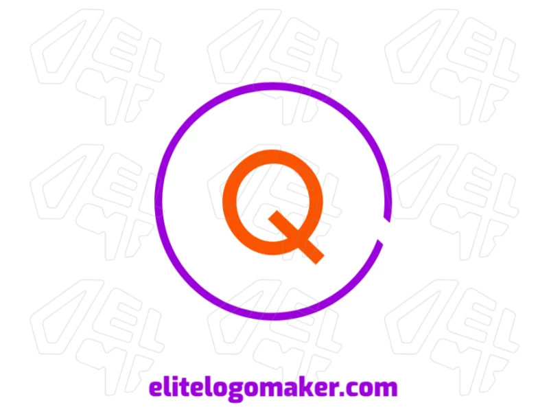 Letter "Q" With Minimalist Design Customize Your Own Logo Letter "Q" with a minimalist design, creating a sleek and modern look suitable for a professional company identity.