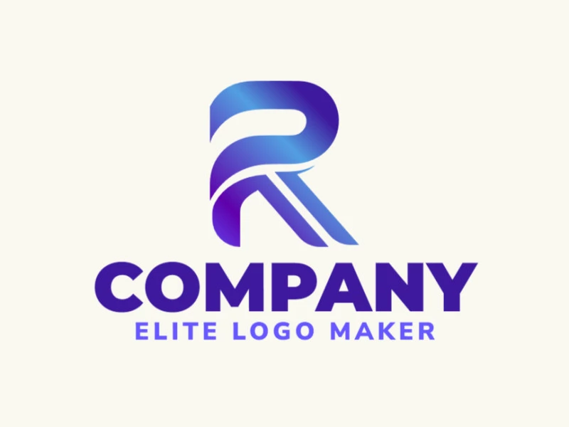 A gradient-styled logo featuring the letter 'R', seamlessly blending shades of blue and purple for a modern and dynamic look.