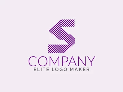 A sleek initial letter logo featuring the letter 'S', radiating sophistication and elegance in shades of purple.