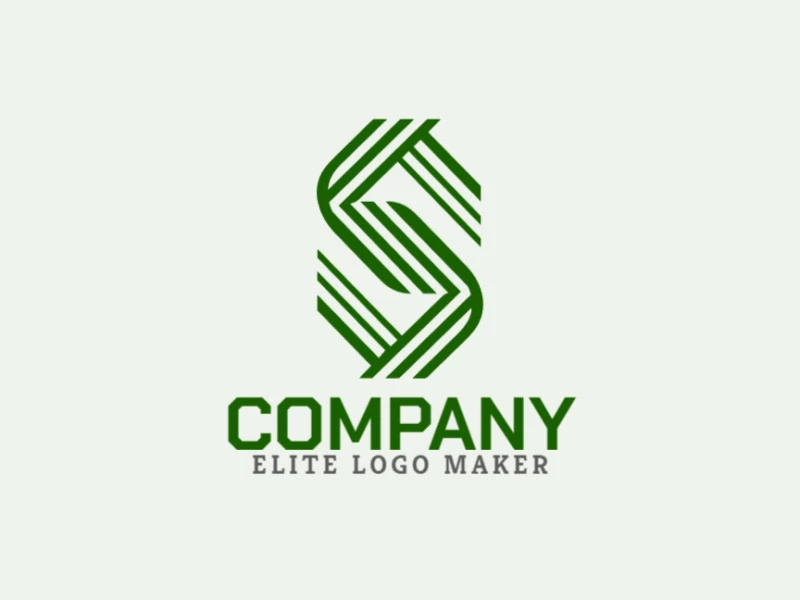 A uniquely creative logo featuring the letter 'S' in green, perfect for expressing growth and vitality.