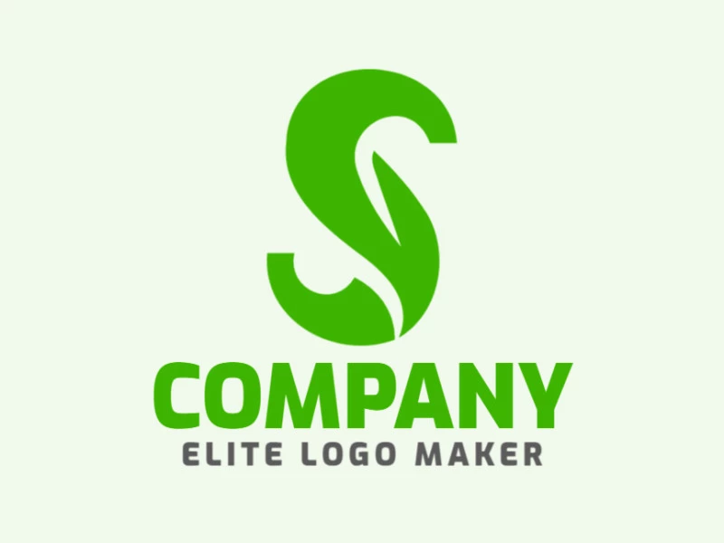 A dynamic initial letter logo design featuring the letter "S" in vibrant green, representing growth and energy.