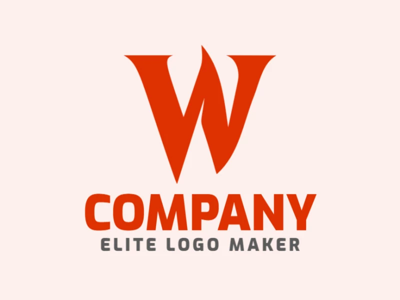 A minimalist logo featuring the letter 'W' in red, presenting a sleek and modern design.