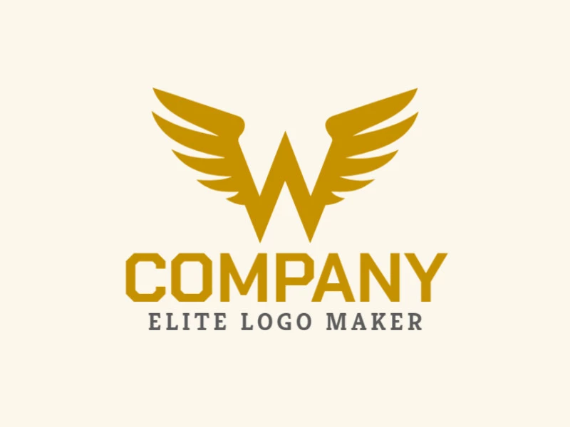 A symmetric logo featuring a 'W' with wings, exuding creativity and sophistication.