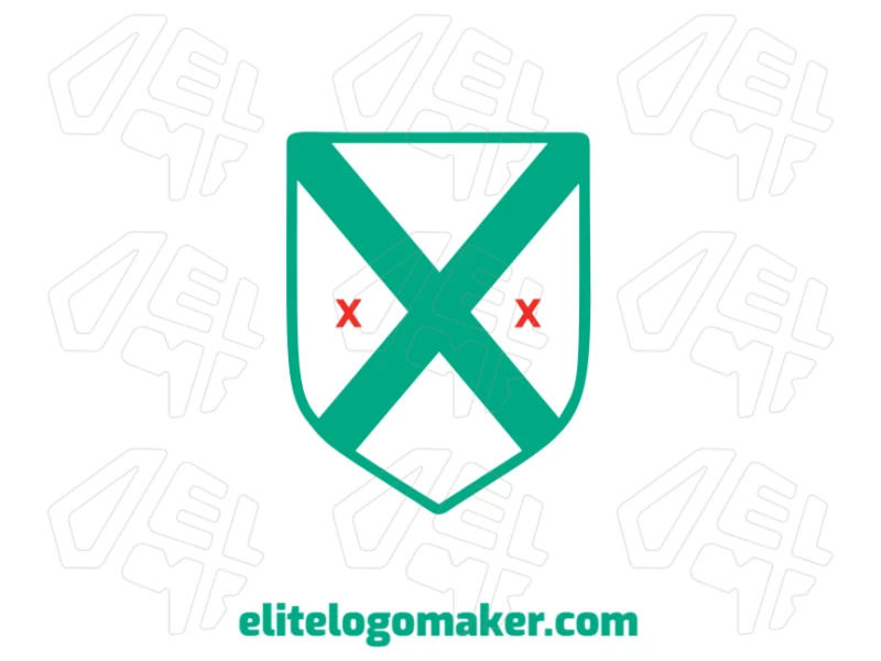 Letter "X" Combined With A Medieval Shield - Logo For Sale A good emblem design combining the letter "X" with a medieval shield for a bold and symbolic identity.