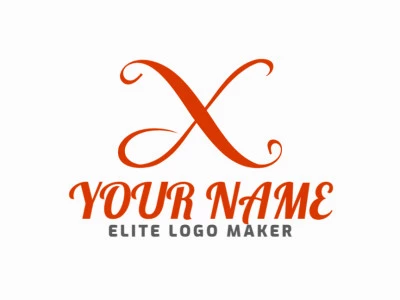 The concept logo features an interesting abstract design with a cursive letter 'x', creating a visually engaging and unique representation.