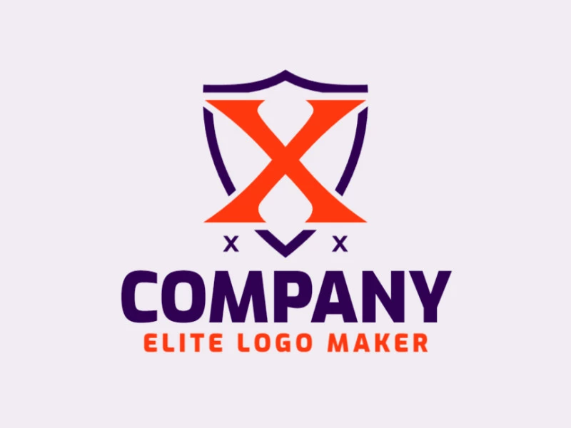 An emblem-style logo featuring the letter 'X' combined with a shield, offering a prominent, quality, and beautiful design.