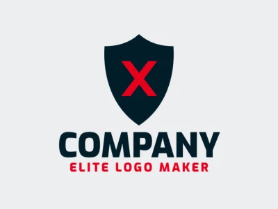 An emblematic logo featuring the letter 'X' intertwined with a shield, utilizing bold red and black colors to convey strength and protection.