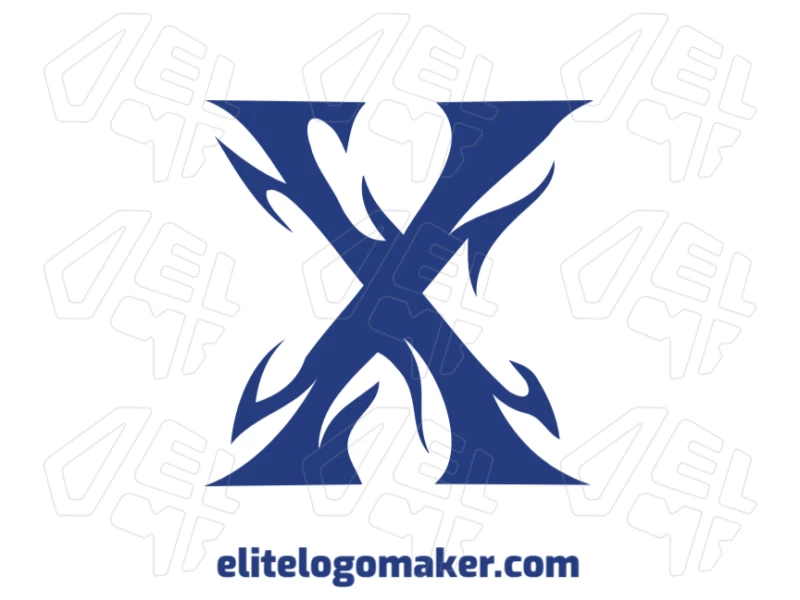 Abstract letter "X" logo in blue, designed as a cheap and effective solution for businesses needing simple branding.