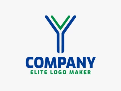 An initial letter logo featuring the letter 'Y', blending green and blue colors to create a fresh and dynamic design.