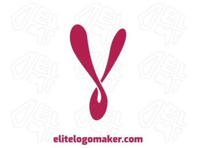 Modern logo with the letter "Y" in an abstract red form, combining simplicity and bold design in a unique initial style.