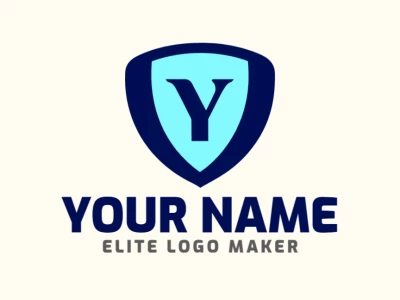 A beautiful emblem-style logo featuring the letter "Y" inside a blue shield, creating a strong and timeless design with elegant details.