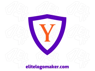 A simple design of the letter "Y" inside a purple shield, creating a minimalist and clean look.