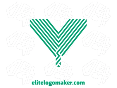 A refined logo with the letter "Y" formed by green lines, showcasing an initial letter style for a modern and sleek design.