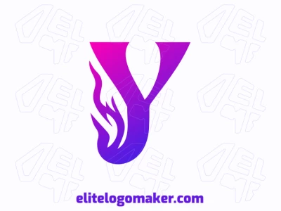 A beautiful minimalist design featuring the letter 'Y' in a purple and pink gradient, perfect for modern branding.