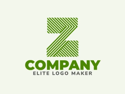 An abstract logo design featuring the letter 'Z', symbolizing growth and harmony with its organic shapes and vibrant green color.