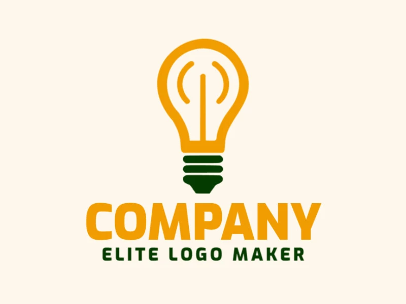 Simple logo composed of abstract shapes forming a light bulb with yellow and dark green colors.