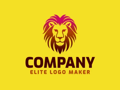 A sophisticated logo featuring a gradient-styled lion, combining elements of brown and pink for a perfect blend of strength and elegance.