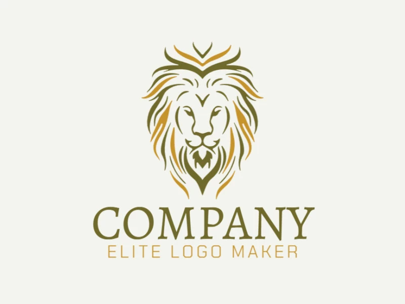 The logo features a majestic lion, exuding an animalistic style. The colors used, green and yellow, evoke a sense of nature and vitality.