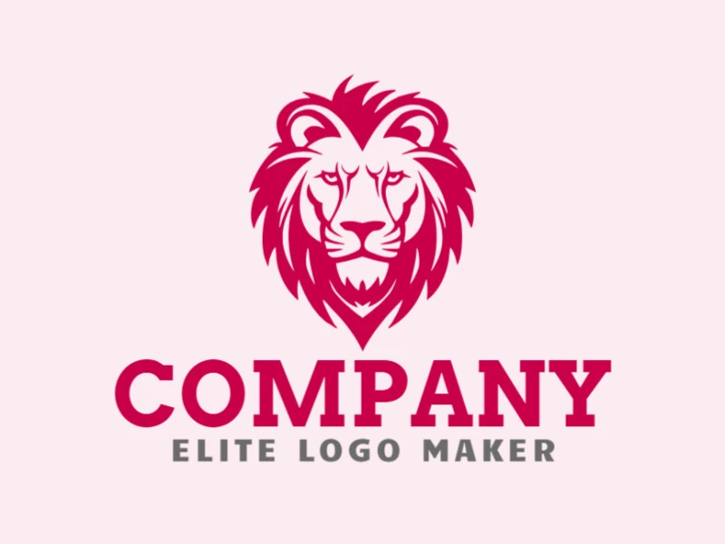 Modern logo in the shape of a lion head with professional design and animal style.