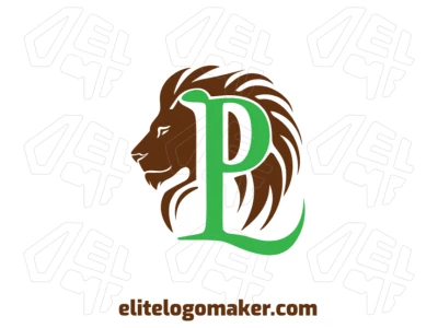 Excellent logo design with an abstract style lion head combined with letter "P", creating a powerful and distinctive brand symbol.