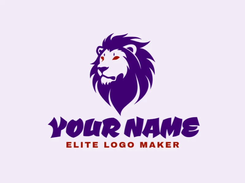 An abstract logo features a lion head watching something, crafted with elegant lines and shapes to create a sophisticated and captivating design.