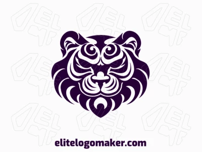 A noticeable lion head with an abstract design, featuring a symmetric style for a bold and powerful visual impact.
