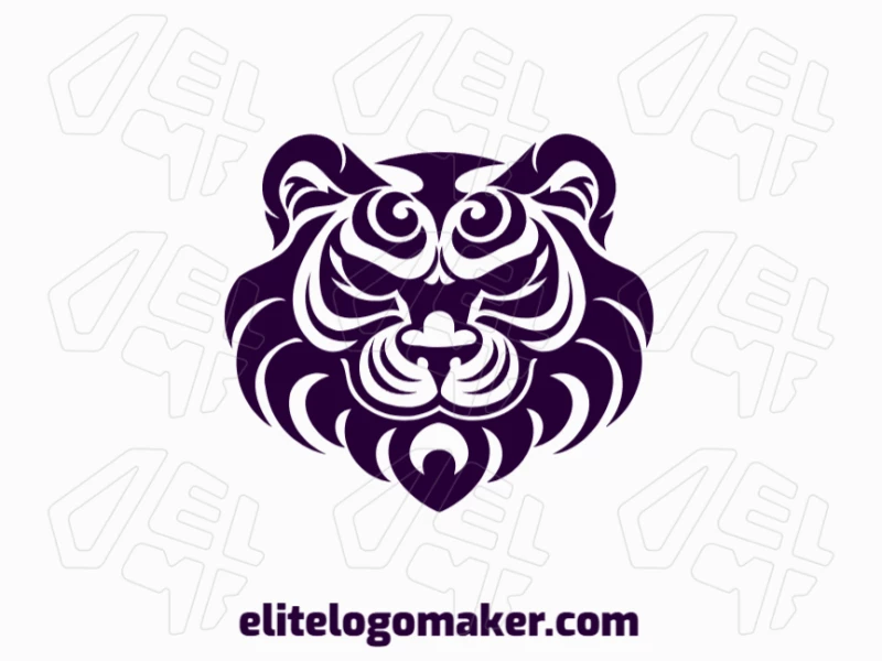 Lion Head With Abstract Design Top-Notch Logo Designer A noticeable lion head with an abstract design, featuring a symmetric style for a bold and powerful visual impact.