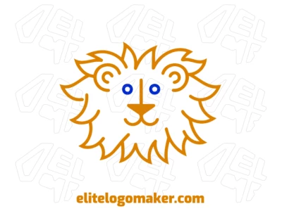 A cheap abstract-style logo featuring a creative lion head design, offering a bold and unique visual representation.