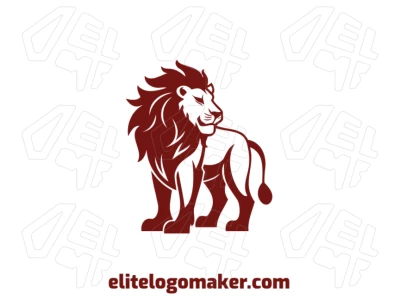 Generate a striking mascot logo featuring a lion looking back, combining dynamic style with bold and memorable branding.