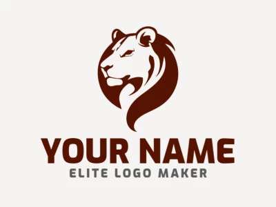 A modern and professional logo featuring an abstract lioness design.