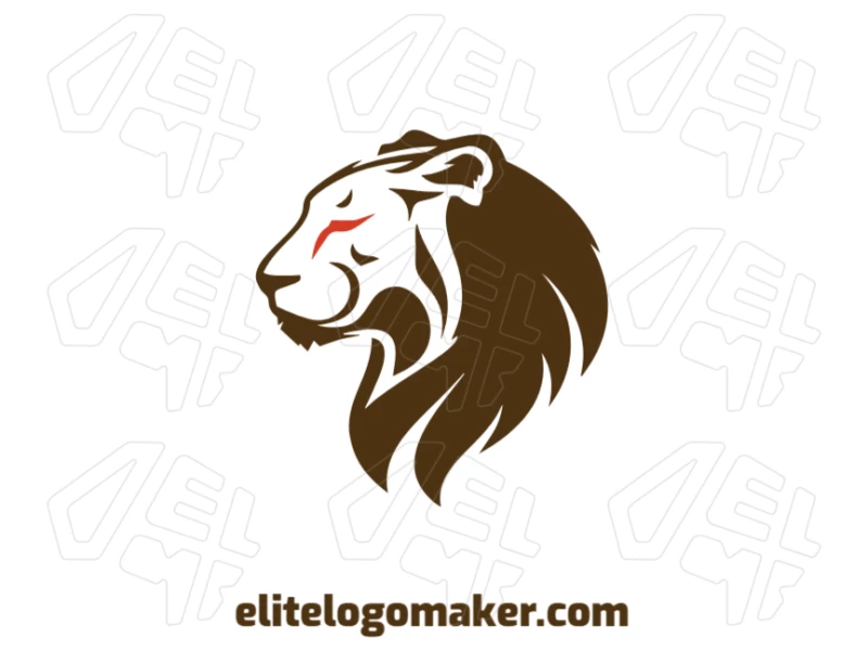 Lioness Head With Abstract Design - Creative And Professional Logo Abstract lioness head logo design with a bold animal style, perfect for a creative and professional visual identity.
