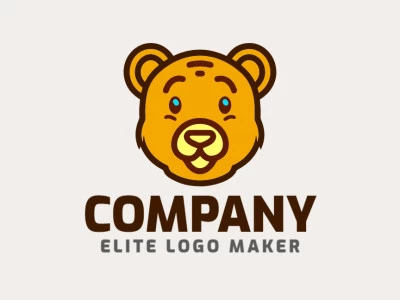 A childish logo featuring a cute little bear, characterized by playful shapes and a whimsical design, perfect for a brand catering to children.