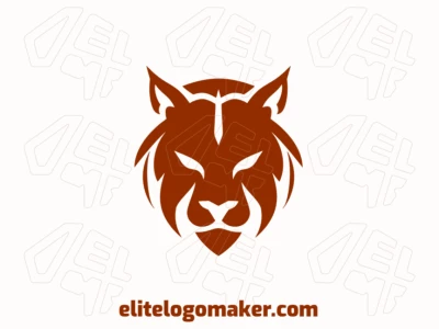 Ideal logo for different businesses in the shape of a lynx with a creative style.