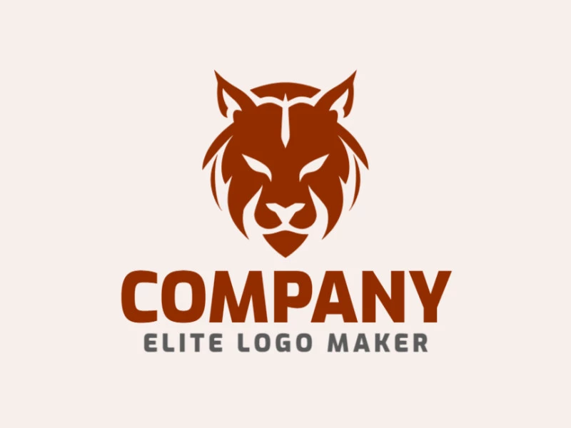 Ideal logo for different businesses in the shape of a lynx with a creative style.