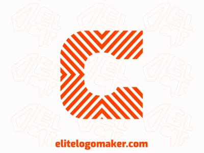 An interesting and high-quality logo featuring the letter 'C' in orange with a line style, designed in an initial letter style for a modern and clean look.