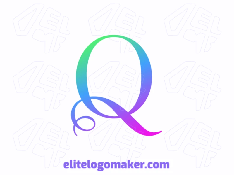 A modern gradient logo featuring the letter 'Q', offering a sleek representation with vibrant colors and contemporary appeal.