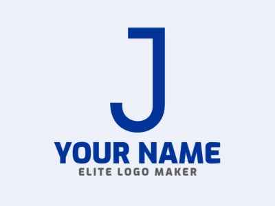 A minimalist letter 'J' logo in an initial letter style, offering a suitable and attractive design for modern branding.