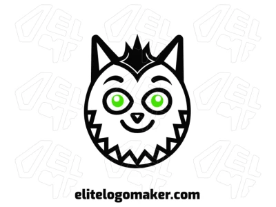 Generate a unique logo design featuring a monster head with an editable design, creating an abstract and customizable visual identity.