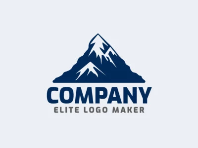 A simple dark blue mountain silhouette, ideal for a clean and tranquil logo design.