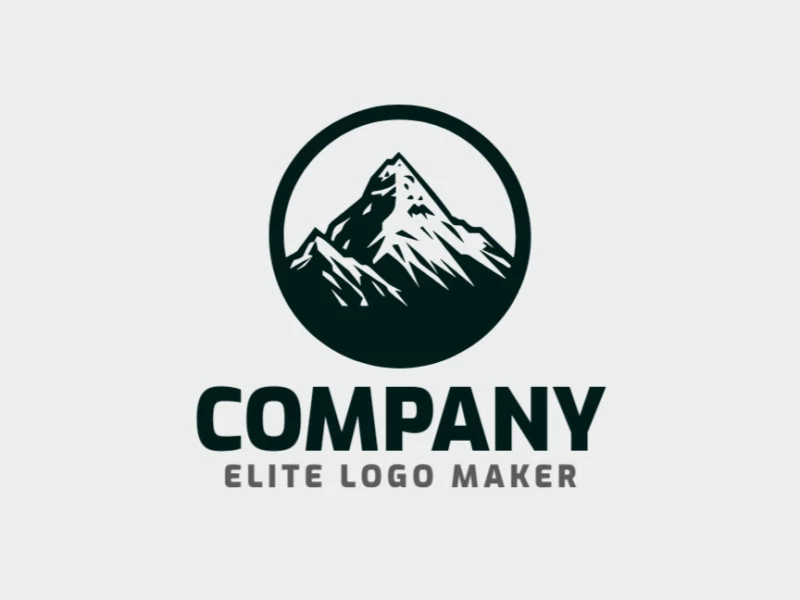 A creative logo design featuring a bold black mountain, evoking exploration and endless possibilities.