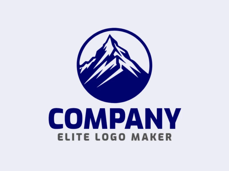 Simple logo in the shape of a mountain with creative design.