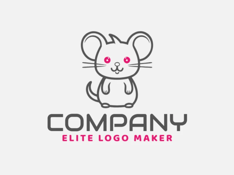 A whimsical logo featuring a playful mouse, perfect for a youthful and fun brand identity.