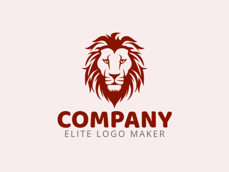 Create an ideal logo for your business in the shape of an old lion with an abstract style and customizable colors.