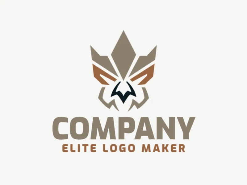 Ideal logo for different businesses in the shape of an ostrich, with creative design and abstract style.