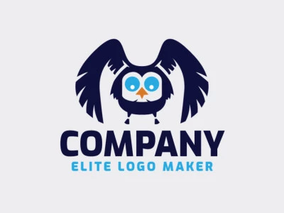 Cool logo in the shape of an owl with professional design and symmetry style.