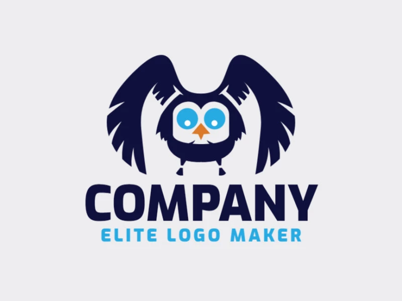 Cool logo in the shape of an owl with professional design and symmetry style.